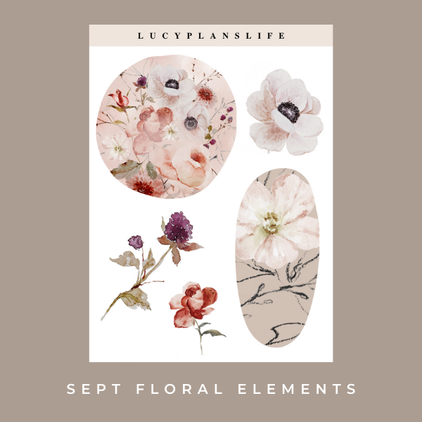 September Floral - Stickers – LUCY PLANS LIFE